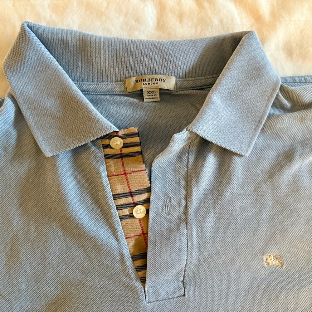 Burberry Men's Blue Polo Shirt
